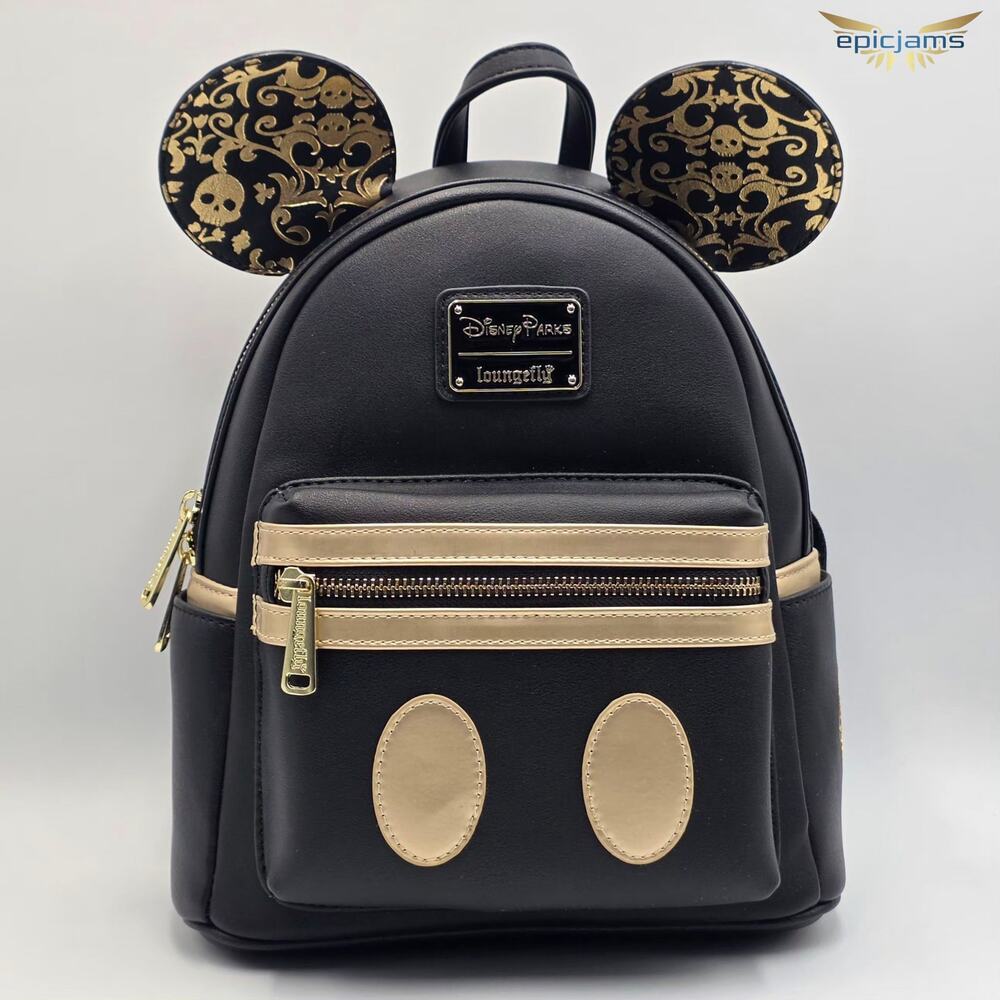 Loungefly Disney Parks Mickey Mouse Pirates of The Caribbean Black Mini Backpack